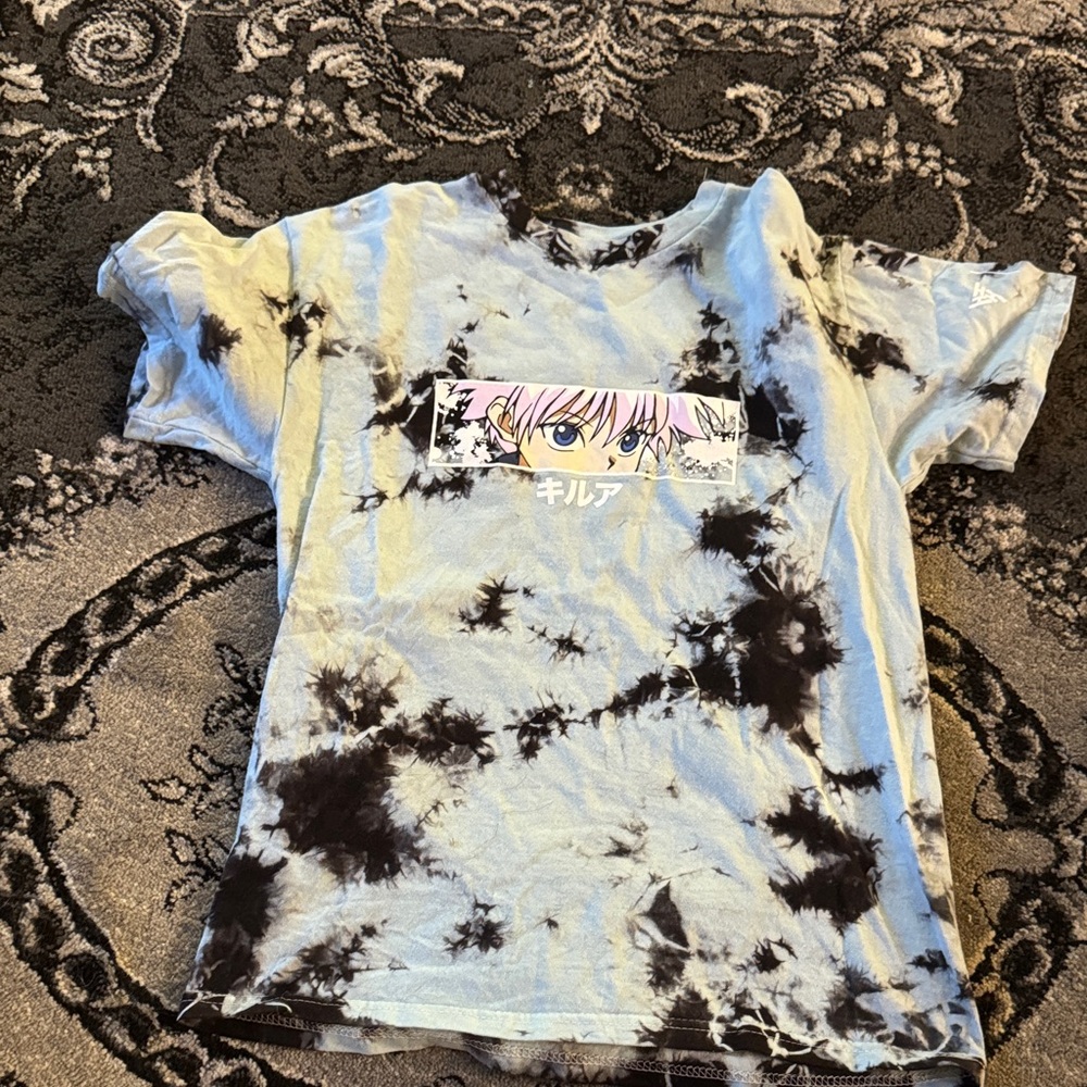 Hypland x Hunter x Hunter Killua Eye Blue & Black Tie Dye T-Shirt